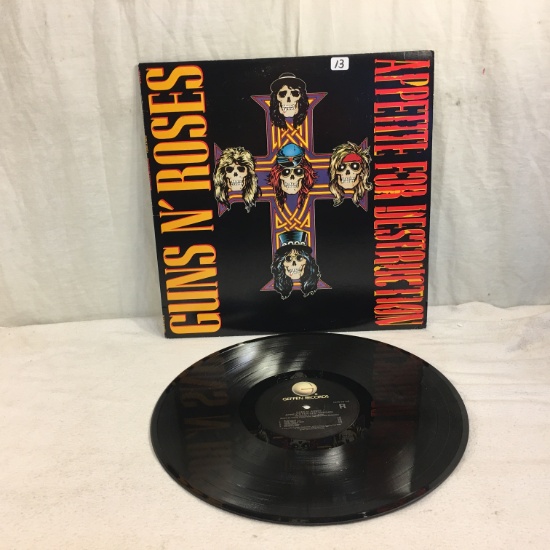 Collector Geffen Records Guns N' Roses Eppetite For Destruction Vinyl Record Album