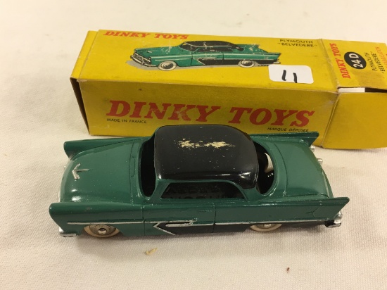 Collector Vintage Dinky Toys No.24D Plymouth "Belvedere" Meccano England Made W/Original Box