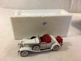 Collector 1991 Franklin Mint Precision Model White Red Convertible Vintage Car Doors Open 1/43