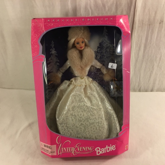 Collector Special Edition Winter Evening Barbie Mattel 13.5"Tall Box