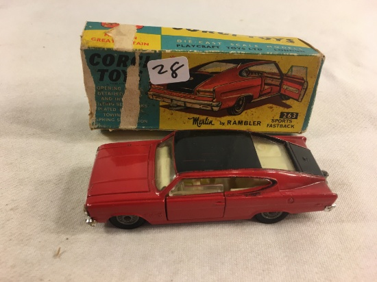 Collector Vintage Corgi Toys Marlin By Rambler Fastback Sport No.263 DieCast Scale Model Made Britai