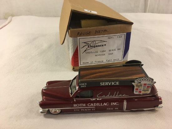 Collector Elegance Cadillac 1950 Serie 86 Made In France Service Car Rouge Metal Scale 1/43