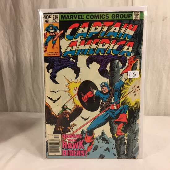 Collector Vintage Marvel Comics Captain America Comic Book No.238