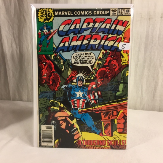 Collector Vintage Marvel Comics Captain America Comic Book No.227