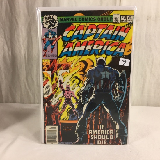 Collector Vintage Marvel Comics Captain America Comic Book No.231