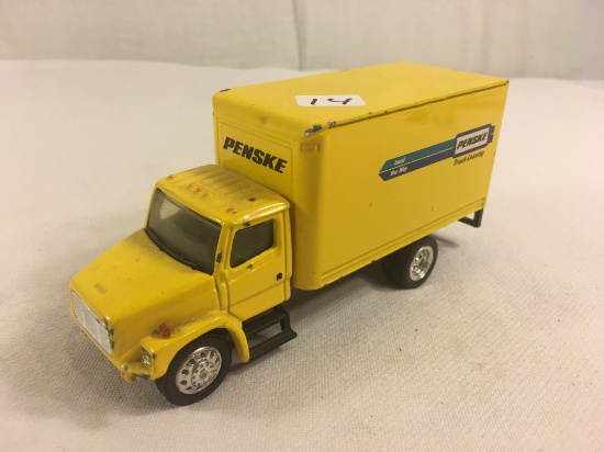 Collector Loose Tonken Penske Truck Leasing Die-cast Metal 5.3/4" Long Yellow Truck