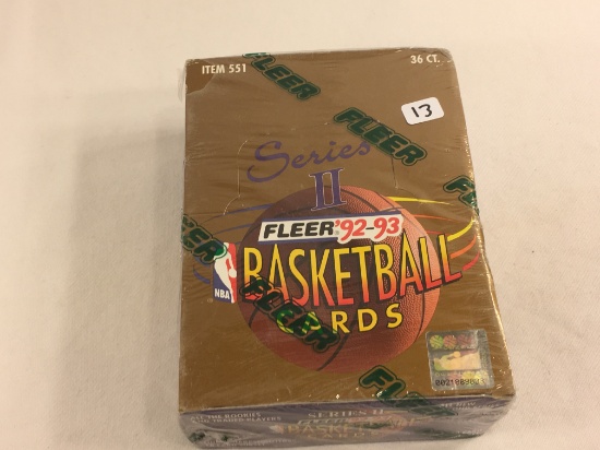 New Sealed Collector 1993 Fleer Basketball NBA Sport Cards Series II 36ct. Basketball Sport Cards