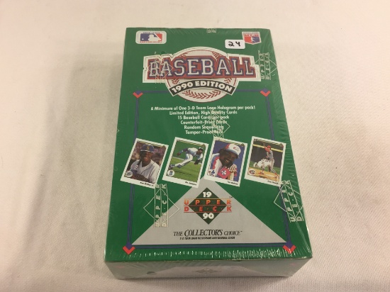 Sealed 1990 Edition Upper Deck The Collector's Choice 3-D Team Logo Holograms and Baseball Cards