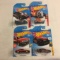 Lot of 4 Pieces Collector New in Package Hot wheels Mattel 1/64 Scale Die-Cast Metal Cars