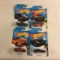 Lot of 4 Pieces Collector New in Package Hot wheels Mattel 1/64 Scale Die-Cast Metal Cars