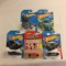 Lot of 5 Pieces Collector New in Package Hot wheels Mattel 1/64 Scale Die-Cast Metal Cars