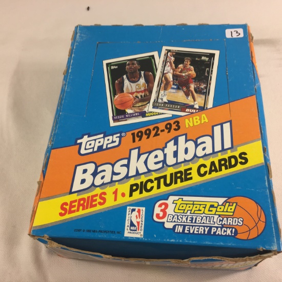 Box has Been Opened- But, each Package Still Sealed -Topps 1993 NBA Basketball Series 1 Sport Cards