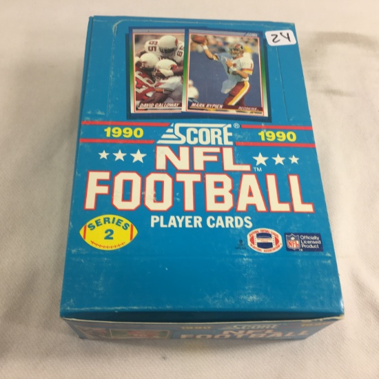 Box has Been Open- But, each Package Still Sealed - 1990 Score NFl Football Series 2 Trading Player
