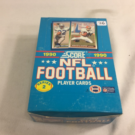 Box has Been Open- But, each Package Still Sealed - 1990 Score NFL Football Sport Trading Player Car