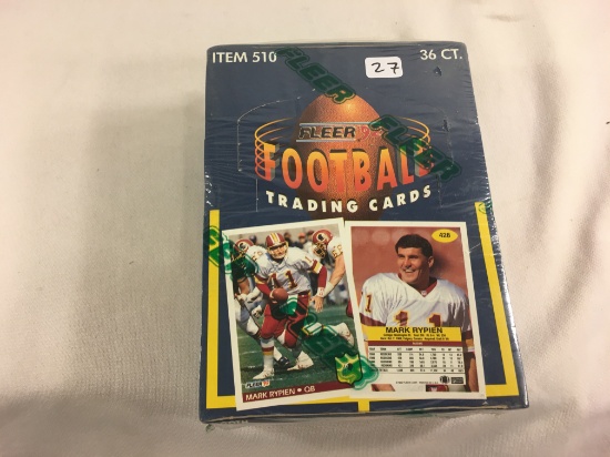 New Sealed in Box - 1992 Fleer Football Trading Sport Cards Item NO.510