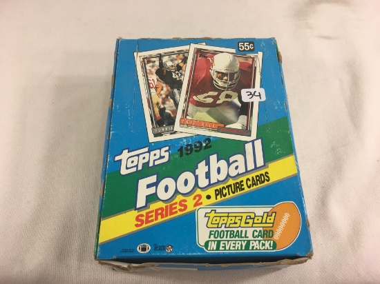 Box has Been Open- But, each Package Still Sealed - 1992 Topps Football Series 2 Sport Trading Cards