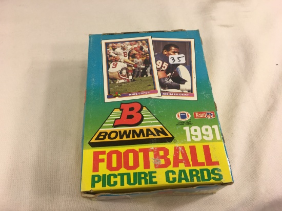 Box has Been Open- But, each Package Still Sealed -1991 Bowman Football Picture Sport Trading Cards