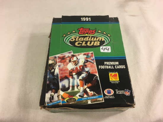 Box has Been Open- But, each Package Still Sealed -1991 Topps Stadium Club Premium Football Cards