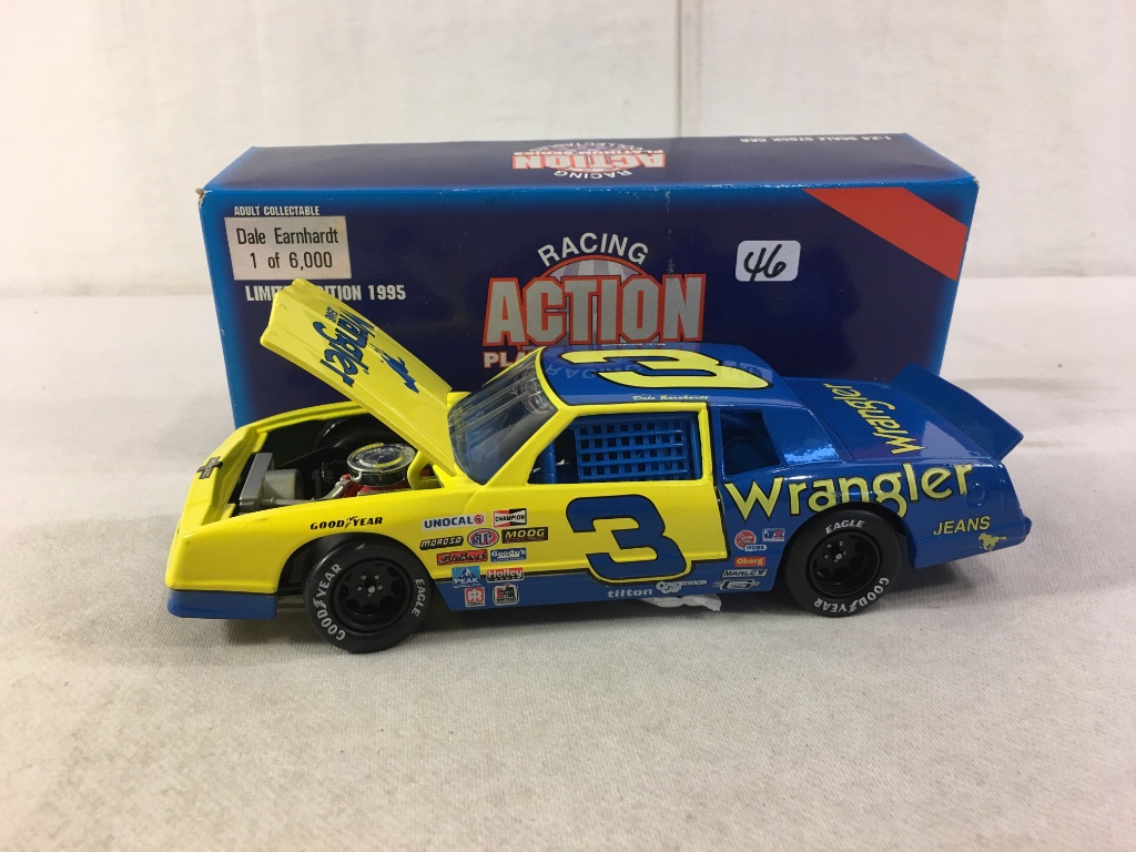 Collector Nascar Racing Action Platinum Series Dale Earnhardt 3 Wrangler 1 24 Scale Stock Car Art Antiques Collectibles Toys Hobbies Diecast Toy Vehicles Online Auctions Proxibid