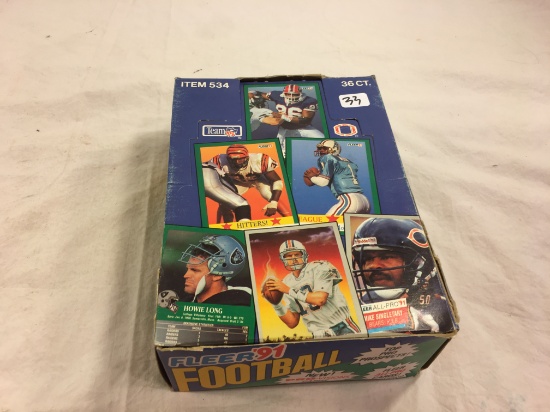 Collector Loose in Box But, Sealed in Package -1991 Fleer Football Pro-Vision Sport Trading Cards