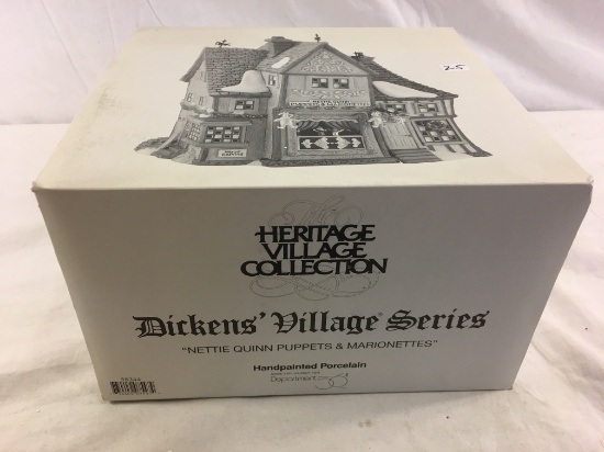 HVC Dicken's Village Series Handpainted Porcelain Dept. 56 "Nittie Quinn Puppets & Marionettes"