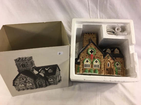 HVC Dicken's Village Series Knott8inghill Church Handpainted Porcelain Dept. 56 #5582-4 Box:7x9.5