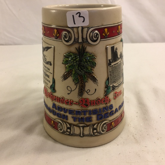 Collector 1994 Anheuser Busch Advertising Through The Decades Stein/Myg Ceramic 5.5