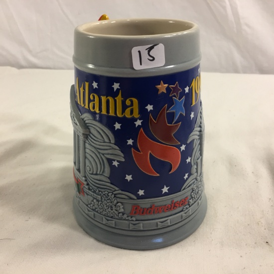 Collector 1996 Budweiser Atlanta Stein/Mug Ceramic Size: 6.3/8"tall - See Pictures