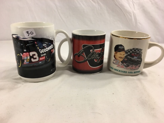 Lot of 3 Pieces Collector Loose Ceramic Mug/Cup Nascar Assorted sizes - See Pictures