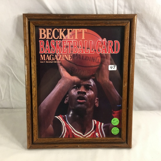 Collector Beckett Basketball Card Magazine  Issue #1 Michael Jordan Frame Sz:12.5x10.5"