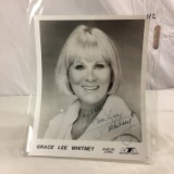 Black & White Star Trek Character Cruise Trek Picture Autographed By: Grace Lee whitney10x8