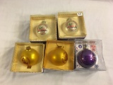 Lot of 5 Pieces Collector Sport Christmas Ornaments Assorted Sizes - See Photos