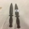 Lot of 2 Collector Loose Stainless Steel Knives 5.5