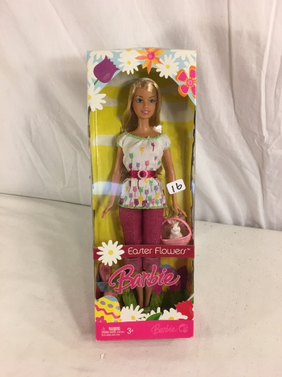Collector Nib Barbie Matte Easter Flowers Barbie Mattel Doll 12.5"Tall Box