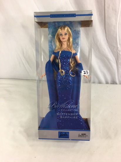 Collector NIB Barbie Mattel Birthstone September Sapphire Barbie Doll 12.5"Tall Box