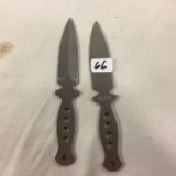 Lot of 2 Collector Loose Stainless Steel Knives 5.5