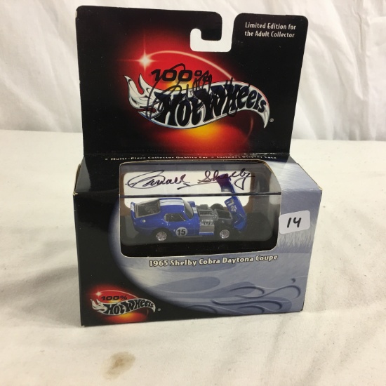 Collector NIP Hot Wheels 100% Hand Signed Autograph Corrall Shelby 1965 Shelby Cobra Daytona Coupe