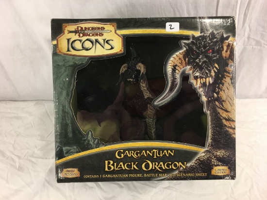 Collector Dungeons & Dragons Icons Gargantuan Black Dragon Limited Edt. Figure 10x10.5"Box