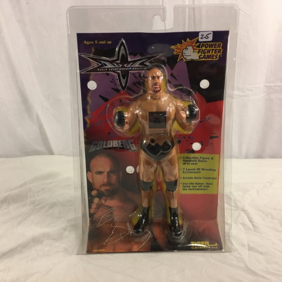 NIP Collector Power Fighter Games Tiger Electronics WCW Goldberg 11"Tall Figure