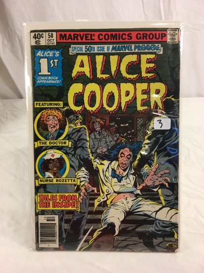 Collector Vintage Marvel Comics Alice Cooper Comic Book #50