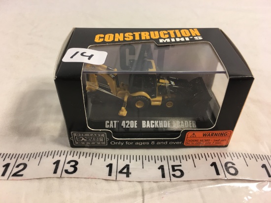 NIB Collector Construction Mini's DieCast  Norcost Metal "Cat' 420E Backhoe Loader