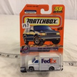 NIP Collector Matchbox Mattel Wheels Die-cast Metal & Plastic #59 Of 100 Vehicles FedEX Delivery Tru