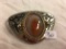 Collector Vintage Belt Buckle With Stone Size: 3.1/4