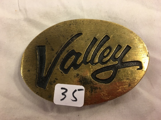 Collector Vintage Valley Belt Buckle Oval Size: 3.1/2"