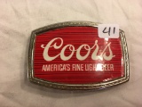 Collector Vintage Coors Fine light Beer Belt Buckle Size: 3.1/2