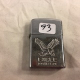 Collector Loose Used Vintage Eagle Double Flame Stainless Steel Pocket Lighter