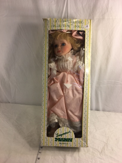 Collector Loose  in Box Mann MCMXCII Seymour Porcelain Doll 20"tall Box Size