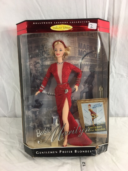 NIB Collector Edition Barbie Doll Barbie As Marilyn Gentlemen Prefer Blondes Doll13.5tall Box