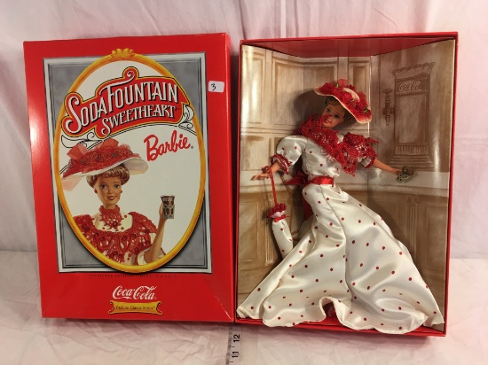 NIB Collector Edition Barbie Doll Fashion Classic Soda Fountain Sweetheart Doll 14"tall Box