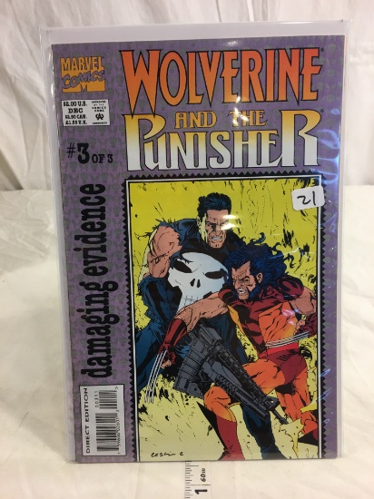 Collector Marvel Comics Wolveirne and The Punisher Comic Book #3 Of 3